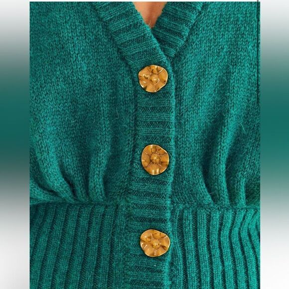 Farm Rio Emerald Bubble Knit Cardigan NWT - Picture 4 of 12
